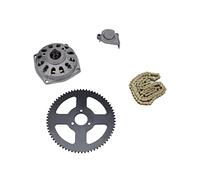 Taidda Durable 6T Embrague Tambor Caja de Engranajes Piñón de Cadena Trasera 25H Kit de Cadena para Minimoto Bike Quad ATV, Fácil Instalación