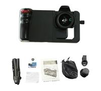 Taidda Estabilizador de Mano Universal con Lente Macro Gran Angular BT para Fotografía con Teléfono Inteligente, Accesorio de Fotografía Callejera con Video para Filmación Móvil, ABS + Aleación de