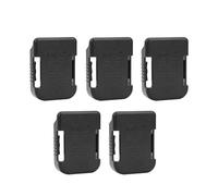 Taidda Estante de Almacenamiento de Batería Material ABS+PC Duradero Bloqueo Seguro para Baterías 18V 18V, 5 Piezas Soporte de Batería de Litio Ranura para Cinturón para Transportar Baterías de