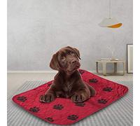 Taidda Estera Impermeable para Orina de con 8 Tazas de Gran Capacidad de Absorción, Lavable a Máquina, Adecuada para Estera de Yoga para Mascotas, de Alimentación, Bonito Patrón de Huella (40*60cm)