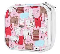 Taidda Estuche de Almacenamiento de Herramientas de Tejer, Bolsa con Cremallera de Ganchillo de Doble Capa para una Organización Ordenada, para Viajes o Uso Doméstico, Tela Oxford