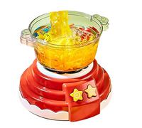Taidda Exquisitos Juguetes de Cocina para Hacer Ollas Calientes para Niños, con Simulación de Luz de Sonido de Burbujas, Máquina de Ollas Calientes DIY para Niñas, Juguetes para para Niños (Rojo)