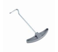 Taidda Extractor de Estacas para Tienda de Campaña, Extractor de Estacas de Acero Resistente para Camping, Vivac, Festival, de Plástico, Gris Plateado, 6,4" X 3,5"