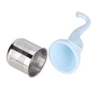 Taidda Filtro de té de Silicona de Acero Inoxidable Aspecto Adorable Desmontable Gran Compañero a la Hora del té para los Amantes del Azul/Verde 4.72 * 1.38 Pulgadas para Utensilios de Cocina (BLUE)