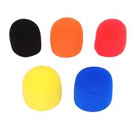 Taidda Funda de Espuma para Micrófono de Primera Calidad, Protector Transpirable a Prueba de Viento para Entrevistas de Noticias, Lugares Públicos, 5 uds.