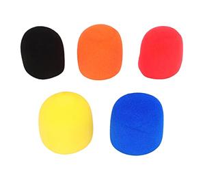Taidda Funda de Espuma para Micrófono de Primera Calidad, Protector Transpirable a Prueba de Viento para Entrevistas de Noticias, Lugares Públicos, 5 uds.