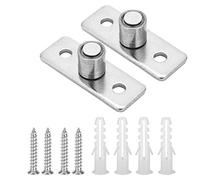 Taidda Guía de Rodillos para Puerta de Granero de Acero Inoxidable, Deslizamiento Suave y Duradero para Puertas de Madera, 2 uds., 4,8x1,8x1,6 Cm, Puerta Corredera