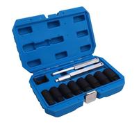 Taidda Herramienta de Vaso Removedor de Impacto con Accionamiento de 1/2 Pulgada, Kit de Extracción de Tuercas de Llanta de 8 Piezas, Juego de Vasos de Roscado en Espiral Inverso con Alto par, Ideal