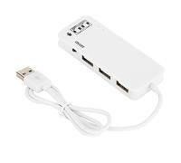 Taidda Hub USB 2.0 Multipuerto a Divisor de 3 Puertos con Adaptador de Sonido, Compacto y Duradero, Adecuado para Ultrabooks, No Necesita Controlador (White)