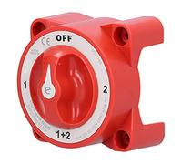 Taidda Interruptor Aislador de Batería Impermeable IP66, 4 Posiciones, 350A, para Maquinaria de Construcción, 32V CC, ABS (rojo)