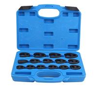 Taidda Juego de 15 Llaves para Tuercas Abocinadas, Llave de Pata de Gallo de Extremo Abierto de Acero CR Mo de 8 Mm a 24 Mm con Accionamiento 3 8 y 1 2, para Reparación de Automóviles