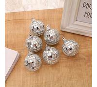 Taidda Juego de Bolas de Discoteca con Espejo, Adornos de Reflejo de Luz Giratoria, Decoración para Tartas para Fiesta, Material de Espuma de Vidrio, 1 Bola de Discoteca Colgante, Festivales