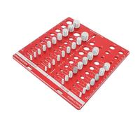 Taidda Juego de Comprobador de Roscas de Pernos y Tuercas de Aleación de Aluminio, 34 Uds., Medidor Identificador de Tuercas de Perno Portátil y Conveniente para Verificar 35,98oz