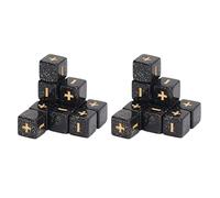 Taidda Juego de Dados de Cálculo de Operación Matemática, Signos Duraderos Más Menos para Enseñanza de Matemáticas, Suministros para el Aula (Black)