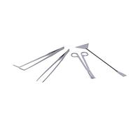 Taidda Juego de Herramientas Aquascape 4 en 1, Kit de Aquascaping de Aleación de Aluminio Duradero para Acuario, Ideal para Limpiar Sustrato y Grava, Herramienta para el Cuidado de Plantas