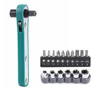 Taidda Juego de Llaves de Trinquete Resistentes de 1/4" para Trabajadores Metalúrgicos, Mecánicos de Garaje Doméstico, Acero 45#