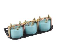 Taidda Juego de Medidor Triple Universal de Alta Precisión, Temperatura del Agua, Voltios, Medidor de Presión de Aceite, Instrumento de 52 Mm para Automóvil, Barco, Camión, 12 V, 4/6/8 Cilindros de