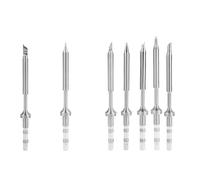 Taidda Juego de Mini Puntas de Soldador de Acero Inoxidable TS100 para Calentamiento Rápido, 7 Puntas de Soldadura Eléctricas de Repuesto para Soldador TS100, 7 Piezas para Entusiastas del Bricolaje