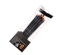 Taidda Juego de Pinceles para Pintura Acrílica, Cerdas Profesionales de Nailon Suave, Pinceles de Acuarela para Artistas, Estudiantes, Pintores, de Abedul, 6 uds. (Lengua de Gato)