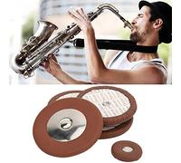 Taidda Juego de Repuesto de Saxofón Tenor, Almohadillas de Cuero Duraderas de Varios Tamaños para Saxofón Tenor, 25 Piezas, Variedad de Tamaños para Todos los Saxofonistas Tenores