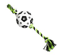 Taidda Juguete de Pelota de Fútbol para Perros con Cuerda, Juguete Interactivo de Peluche Suave para Masticar, de Relleno de Algodón con Diseño de Entrenamiento y Juego, Ideal para Uso en Interiores