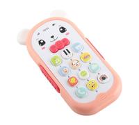 Taidda Juguete Telefónico de Simulación, Luz Suave, Sonido Suave, Volumen Ajustable, Tamaño de Agarre para bebé, Juguete Educativo ((Rosa claro))