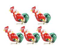 Taidda- Juguetes de Cuerda para Saltar, Juguete semiautomático para Mascotas con Resorte a Cuerda, Metal Duradero para Mascotas Clockwork Semi-Automatic Rooster