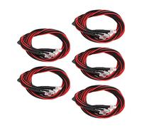 Taidda Kit de 4 Luces LED de Alto Brillo para Coche RC para Faros Delanteros Modificados, Luces LED de Silicona Duraderas para Hsp, Axial Scx10, D90 Material: Silicona, Luz Roja Blanca de 5 Mm (5