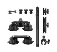 Taidda Kit de Fotografía de ángulo bajo Estable con Soporte de Ventosa para Coche para Entusiastas de la Fotografía Base de Succión de Vacío 5 en 1 para Propietarios de Cámaras de Acción