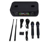 Taidda Kit de Micrófono Inalámbrico, Micrófonos de Mano Duales con Sonido Claro y Estable, Carcasa de ABS de Aleación de Aluminio, para Karaoke, Bodas, Conciertos, Espectáculos en