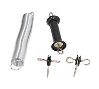 Taidda Kit de Puerta de Valla Eléctrica, Puerta de Resorte de Hierro Premium de 5m para Ganado, Accesorio para Animales con de PP