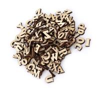 Taidda Letras de Madera A-Z, 200 Uds., Números Mixtos Seguros, Decoraciones DIY sin Pintar para Niños, Juguetes de Aprendizaje Temprano (Diseño de Letras en inglés)