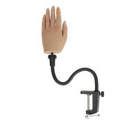 Taidda Mano de Práctica de Entrenamiento de Uñas de Ajustable con Soporte, Mano de Práctica de Manicura de Silicona para Técnicos de Uñas, Abrazadera de Mesa Incluida (izquierda)