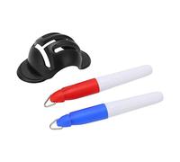 Taidda Marcador de Línea de Pelota de Dispositivo de Dibujo Preciso de Triple Pista para Alinear Tiros para Amantes del Plástico Rojo (Black)