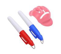 Taidda Marcador de Línea de Pelota de Dispositivo de Dibujo Preciso de Triple Pista para Alinear Tiros para Amantes del Plástico Rojo (Pink)