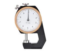 Taidda Medidor de Espesor, 0~10 mm Acero Cuero Espesor Cuero Artesanía Herramienta Probador de Espesor de Cabeza Plana Dial de medición para joyería de medición