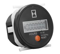 Taidda Medidor de Horas de Amplio Rango con Botón de Reinicio Contador de Horas de Rendimiento Estable para Generador, Contador de Mecánico con Carcasa de ABS, 24-240 V