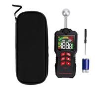 Taidda Medidor de Humedad sin Clavija con Sonda Esférica de Aleación Detector Digital de Humedad de Pared Alarma LCD Retroiluminada de 0,1 a 100 por Ciento para Inspección de Paredes de