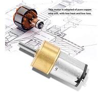 Taidda Micro Caja de Engranajes de Metal DC6V 14MM N20 Motor a Prueba de Polvo Gran Momento de Fuerza para Robots, Coches de Juguete, Coches de Seguimiento (6V 600RPM)