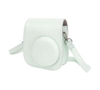 Taidda Mini Bolsa Protectora para Cámara Instantánea, Funda de PU, Duradera, Cómoda, Creativa a Medida para Mini 12 con Filtros de álbum, Marcos Colgantes Coloridos, Pegatinas (Green)