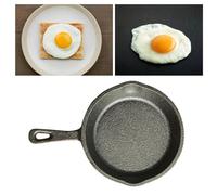 Taidda Mini Sartén de Hierro Fundido, Sartén Antiadherente Compacta y Pequeña para el Hogar, 1 de Hierro Fundido para Platos de Porciones Pequeñas (S 22,5 cm/8,86 pulgadas de diámetro)