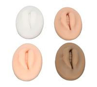 Taidda Modelo de Labios de Silicona, Juego de 4 Piezas, Labios Flexibles, Suaves y Realistas, para Práctica de Tatuaje de, para Principiantes, Silicona, Color Translúcido, Negro Claro Oscuro