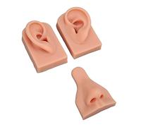 Taidda Modelo de Silicona Reutilizable y Flexible para Nariz y Orejas, para Práctica de Perforación, Exhibición, Enseñanza para Clases Médicas, Material de Silicona Suave (Piel clara)