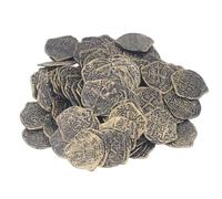 Taidda Monedas Decorativas Piratas de Alta Simulación, Decoración de Fiesta de Plástico de Larga Duración para Fiesta Pirata y Halloween, 100 Uds. (Bronceado)