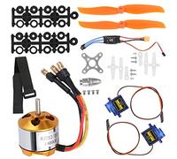 Taidda Motor 2212 1400KV+hélice 8060+servo 9G+kit ESC 30A XT60 para Helicóptero de Control Remoto, Juego de Alto Rendimiento para un Control Preciso, Fácil de Instalar para Entusiastas de RC,