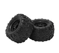 Taidda Neumáticos de Goma para Coche RC a Escala 1/16, Agarre Fuerte y Manejo, Accesorios de Mejora de Rendimiento para Coche de Control Remoto Scx10 1/10, Negro (2 Unidades)