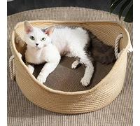 Taidda Nido de Gato Corrugado Tejido a Mano, Cómoda Casa con Tablero Rascador para Todas Las Estaciones, Adecuada para Gatos de Todos los Tamaños