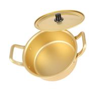 Taidda Olla Coreana para Fideos Ramen, Olla Coreana de Aluminio Amarillo para una Experiencia de Cocina Segura para la Cocina Casera (16cm)