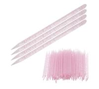 Taidda Palillo de Uñas Desechable de Doble Extremo, Herramienta Esencial de Cantidad Adecuada para Técnicas de Uñas, 100 Uds. (Rosado)