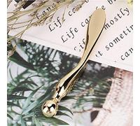 Taidda Palo de Masaje para Ojos Cuchara Antiarrugas Duradera para Absorción de Crema para Ojos y Reducción de Edema, Herramienta para el Cuidado de la Piel para Todas las Edades Aleación de Zinc Oro